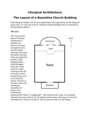 Liturgical Architecture: the Layout of a Byzantine Church Building