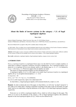 About the Limits of Inverse Systems in the Category S (B) of Segal Topological Algebras