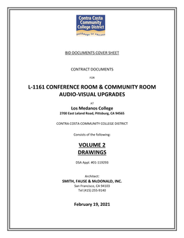L-1161 Conference Room & Community Room Audio-Visual Upgrades