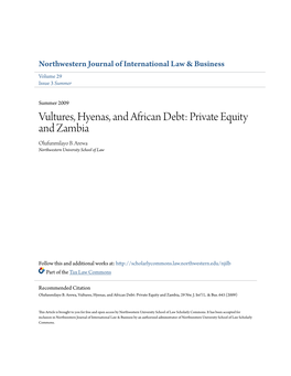 Private Equity and Zambia Olufunmilayo B