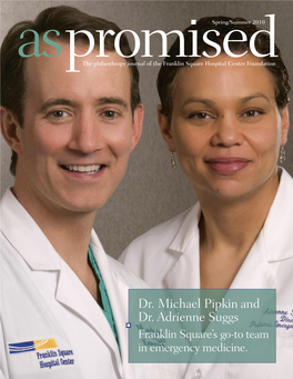 Dr. Michael Pipkin and Dr. Adrienne Suggs Franklin Square’S Go-To Team in Emergency Medicine