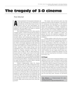The Tragedy of 3D Cinema