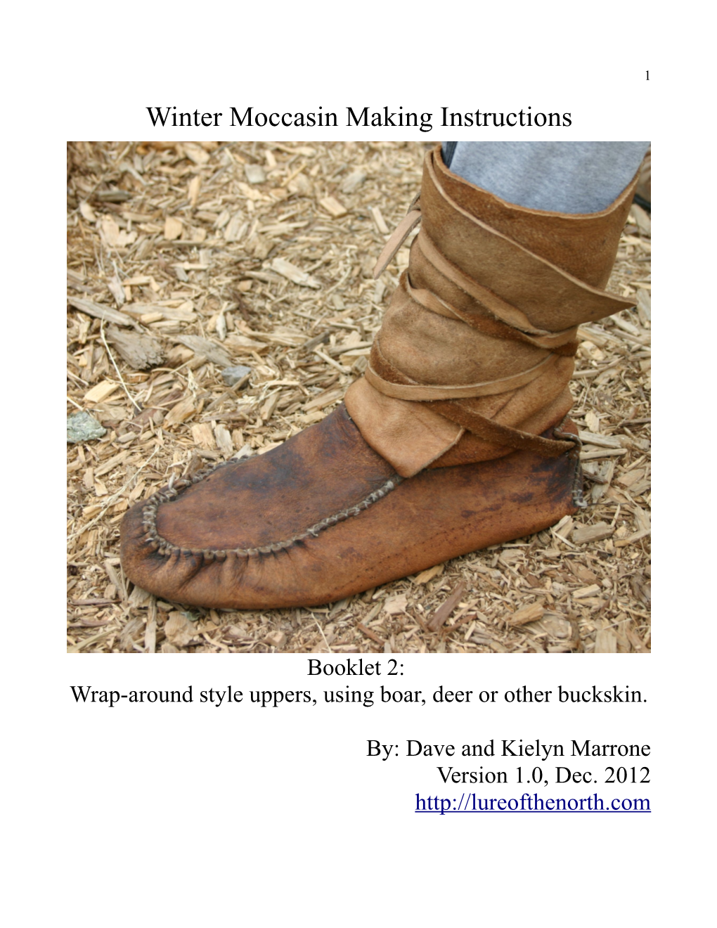 Winter Moccasin Making Instructions