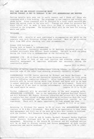 HLUEDG 1995 Ardnamurchan and Morvern Programme