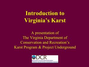 Introduction to Virginia's Karst