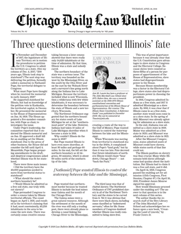 Three Questions Determined Illinois' Fate