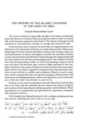 The History of the Islamic Calendar in the Light of Hijra