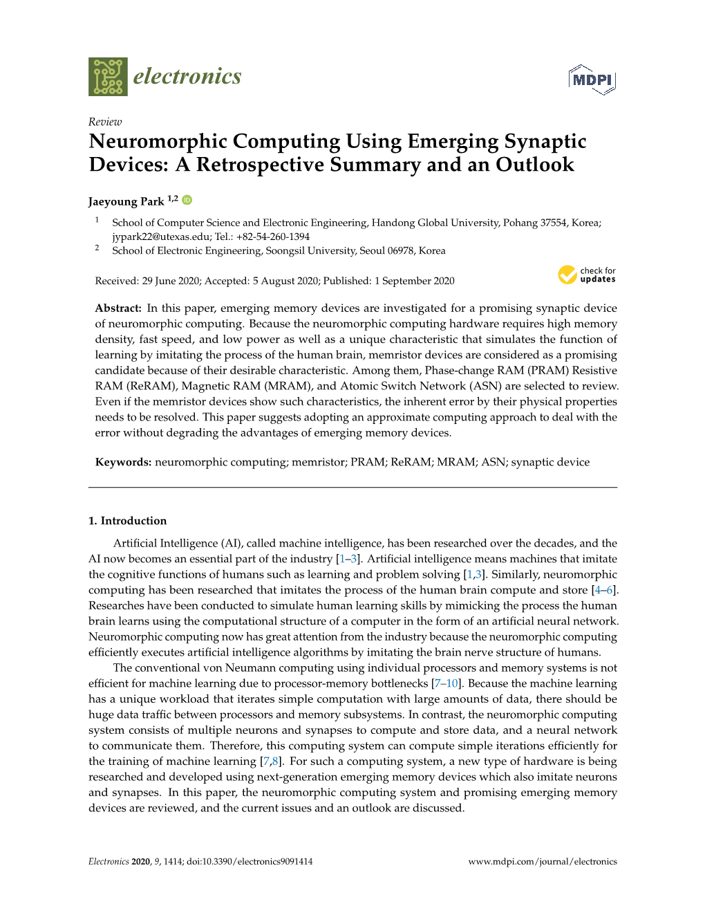 Neuromorphic Computing Using Emerging Synaptic Devices: a Retrospective Summary and an Outlook