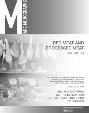 Red Meat and Processed Meat Volume 114