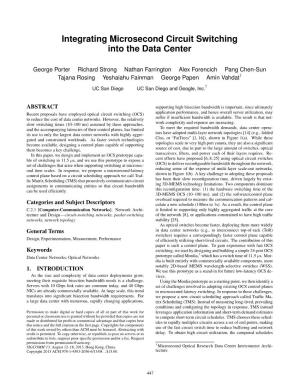 Integrating Microsecond Circuit Switching Into the Data Center