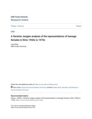 A Feminist Jungian Analysis of the Representations of Teenage Females in Films 1950S to 1970S