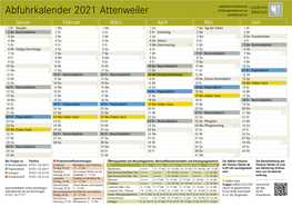 Abfuhrkalender 2021 Attenweiler