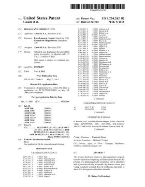 (12) United States Patent (10) Patent No.: US 9.254.262 B2 Casado Et Al
