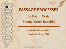 PASSAGE PROCESSES by Martin Skála Prague, Czech Republic