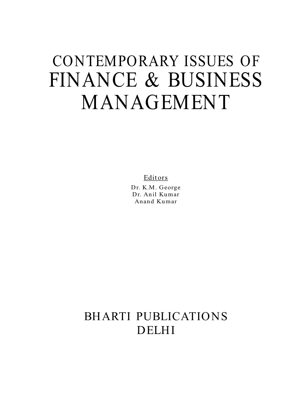 Finance & Business Management