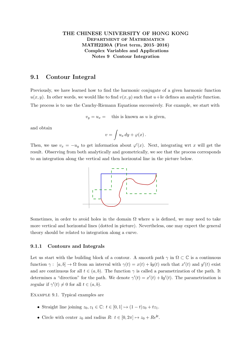 9.1 Contour Integral