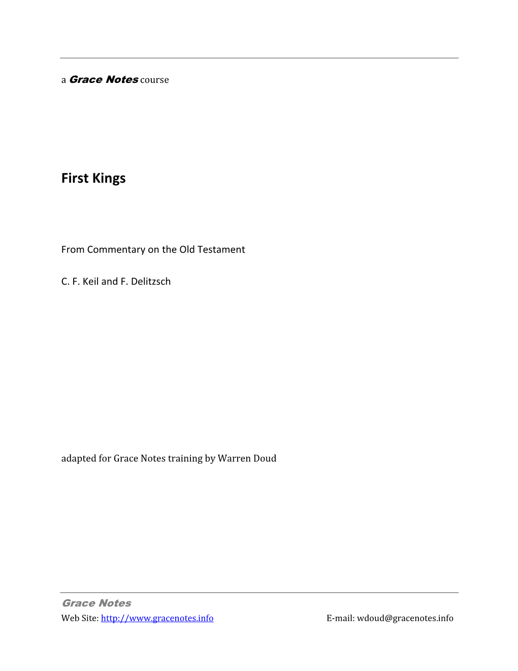 1 Kings - Keil and Delitzsch Contents Introduction