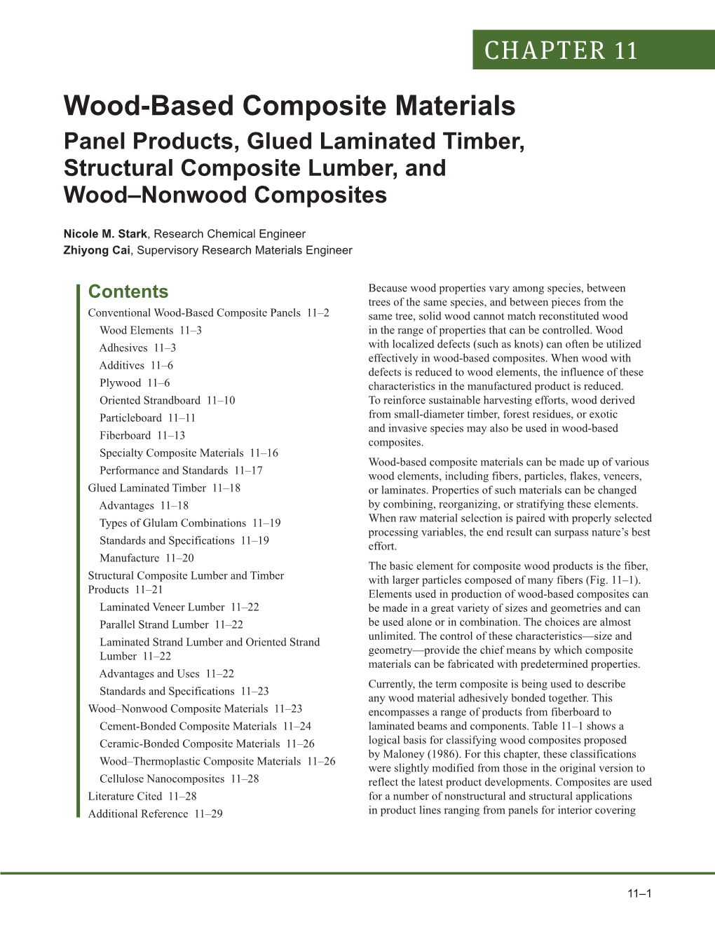 Wood-Based Composite Materials—Panel Products, Glued Laminated