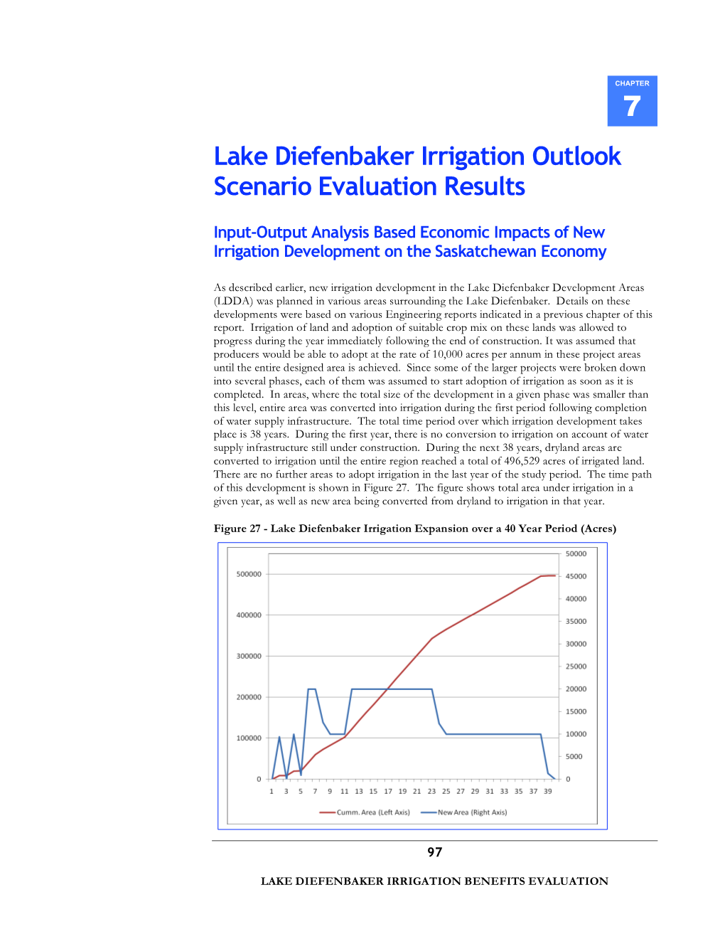 Lake Diefenbaker Irrigation Outlook Scenario Evaluation Results