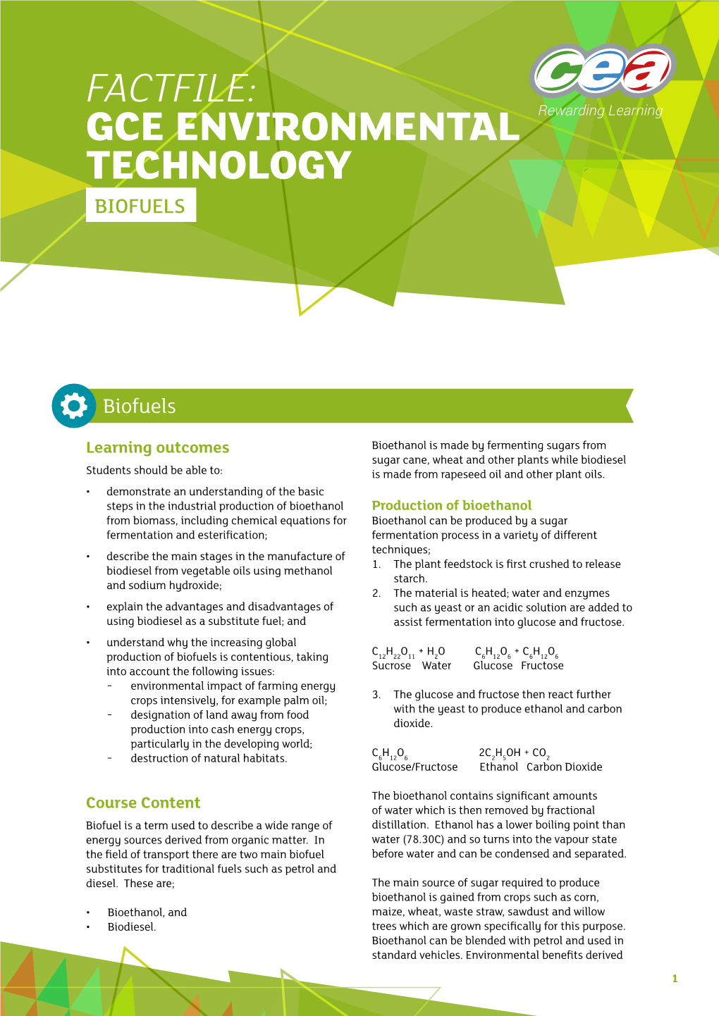 Factfile: Gce Environmental Technology Biofuels