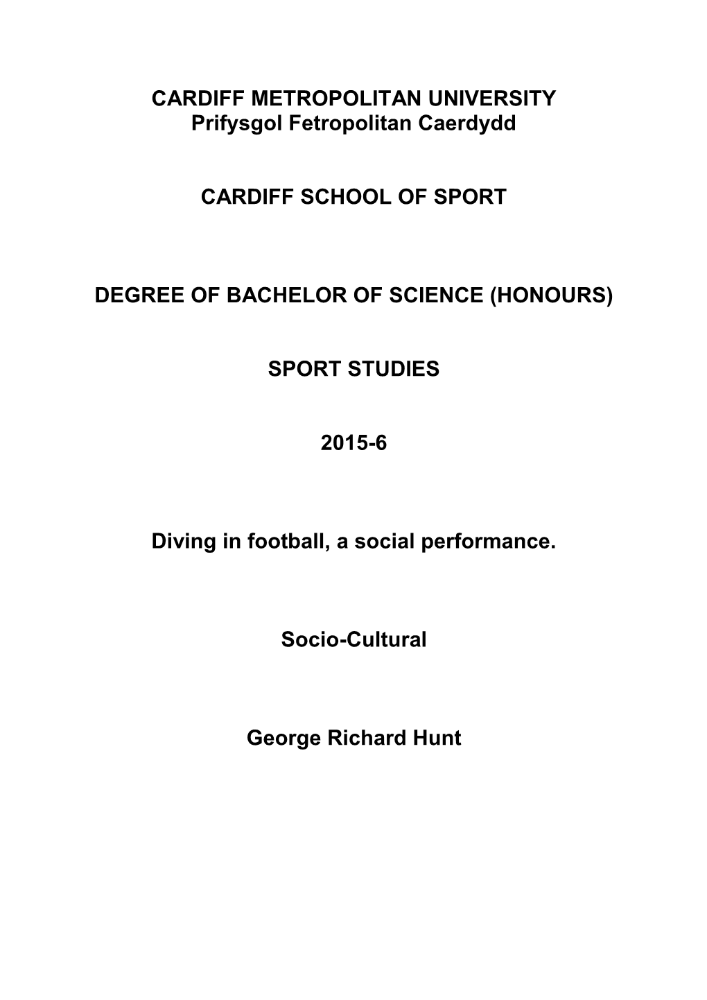 Diving in Football, a Social Performance Table of Contents