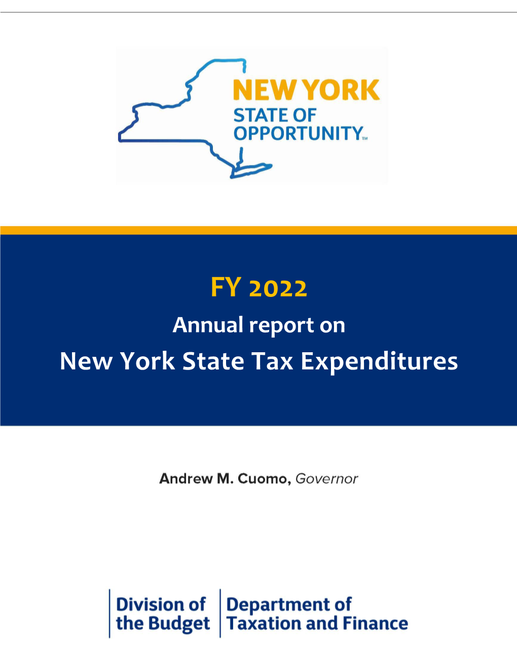 FY 2022 Annual Report on New York State Tax Expenditures