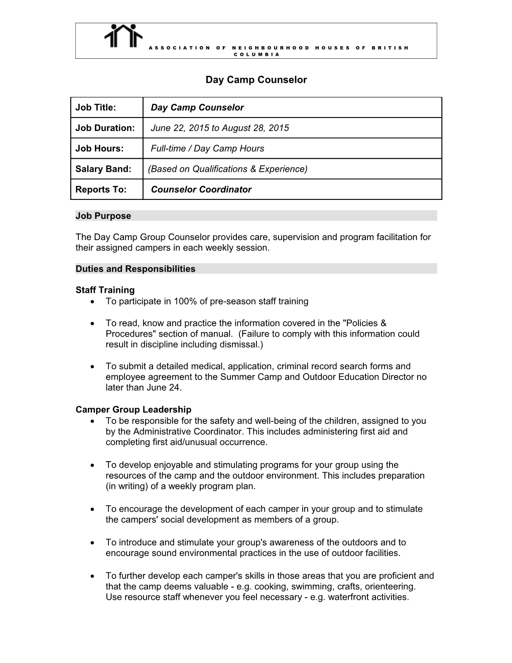 Job Description Template s2