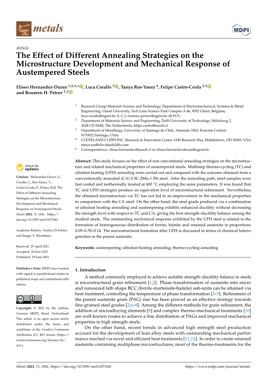 The Effect of Different Annealing Strategies on the Microstructure Development and Mechanical Response of Austempered Steels