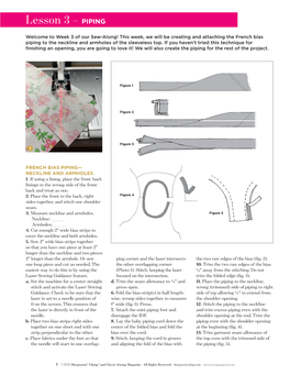 Lesson 3 – PIPING