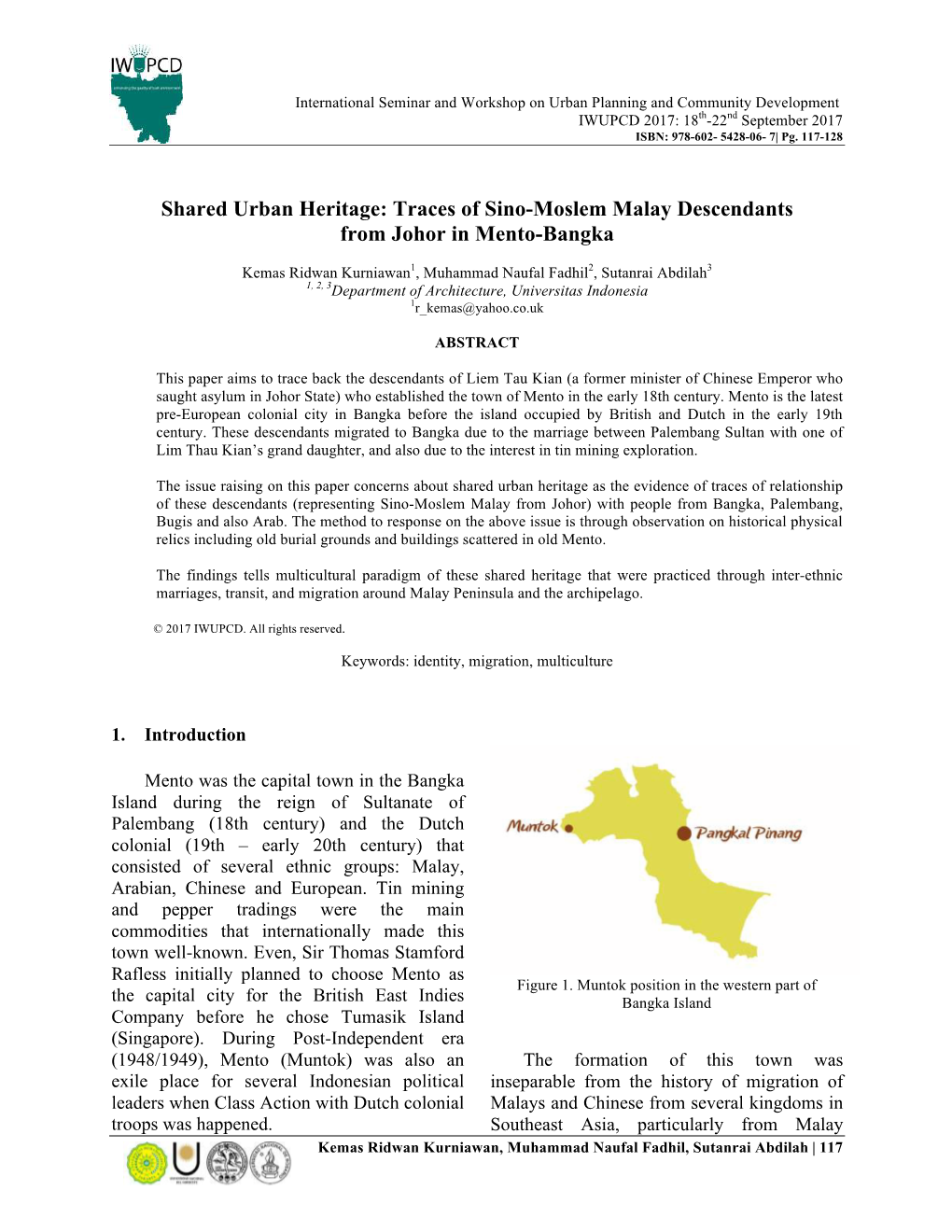 Traces of Sino-Moslem Malay Descendants from Johor in Mento-Bangka