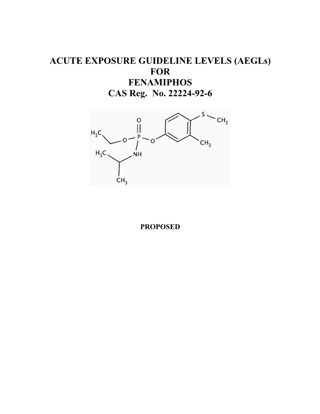 Fenamiphos Proposed AEGL Document