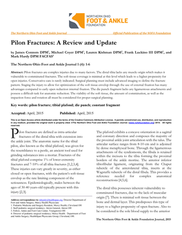 Pilon Fractures a Review and Update