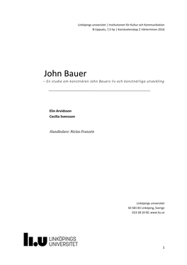 John Bauer – En Studie Om Konstnären John Bauers Liv Och Konstnärliga Utveckling