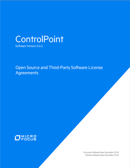 Controlpoint 5.6.1 Open Source and Third-Party Software License