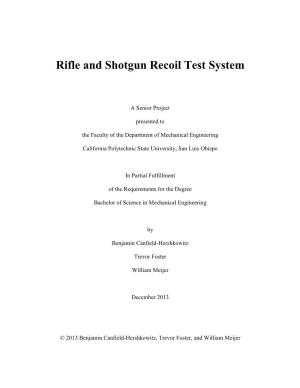 Rifle and Shotgun Recoil Test System