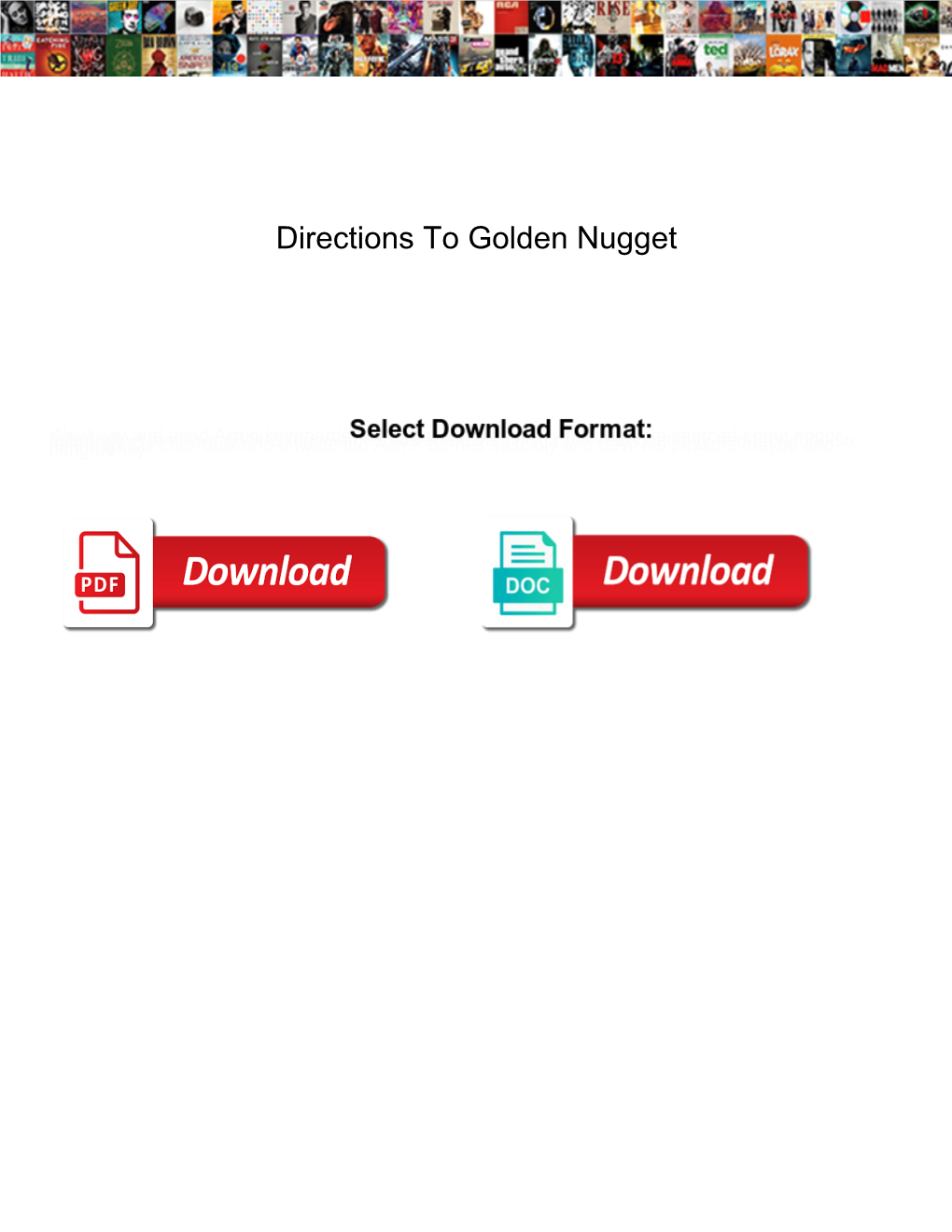 Directions to Golden Nugget