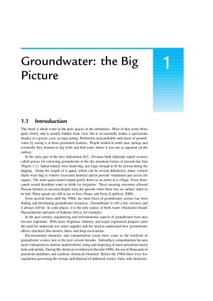 Groundwater: the Big 1 Picture