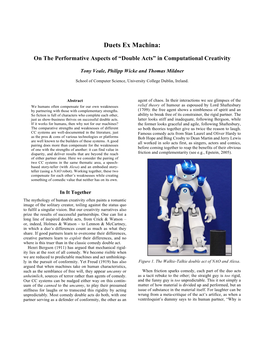 Double Acts” in Computational Creativity