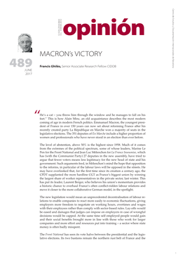 MACRON's VICTORY