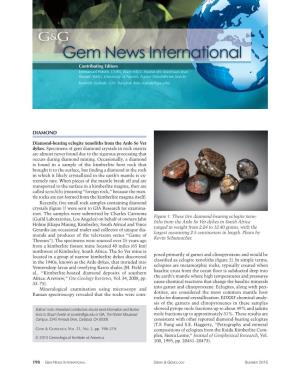 GEM NEWS INTERNATIONAL GEMS & GEMOLOGY SUMMER 2015 Sodic Clinopyroxene