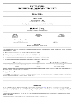 Skillsoft Corp. (Exact Name of Registrant As Specified in Its Charter)