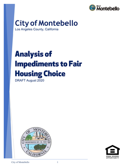 Analysis of Impediments to Fair Housing Choice Report Description