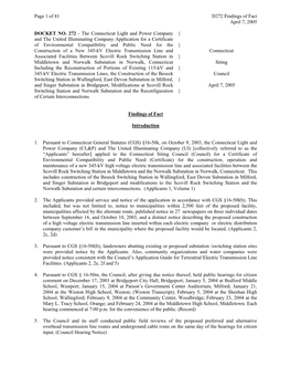 Of 81 D272 Findings of Fact April 7, 2005 DOCKET NO