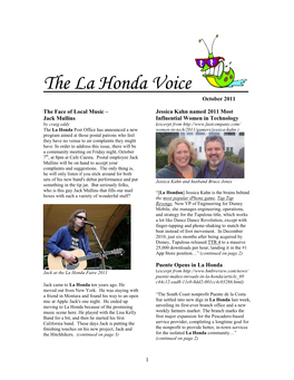 The La Honda Voice October 2011