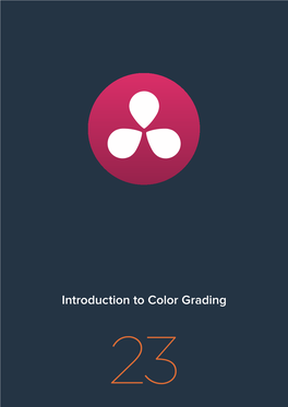 Introduction to Color Grading 23 Introduction to Color Grading