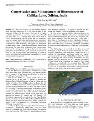 Conservation and Management of Bioresources of Chilika Lake, Odisha, India