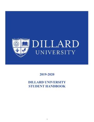 2019-2020 Dillard University Student Handbook