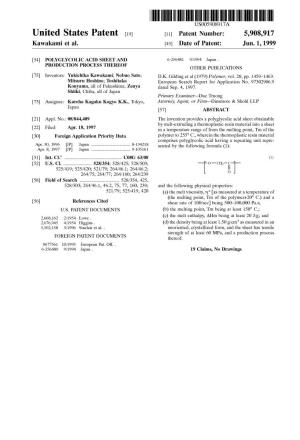 United States Patent (19) 11 Patent Number: 5,908,917 Kawakami Et Al