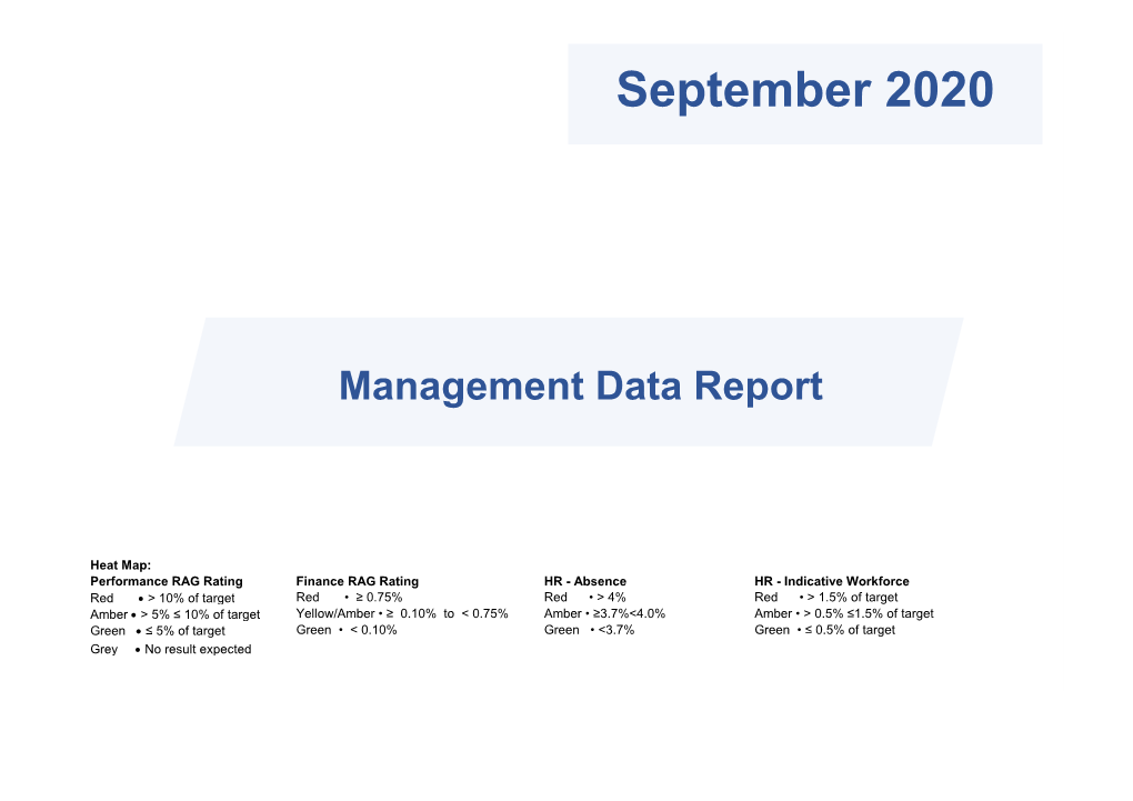 Management Data Report September 2020