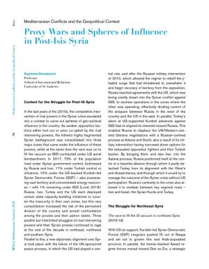 Proxy Wars and Spheres of Influence in Post-Isis Syria